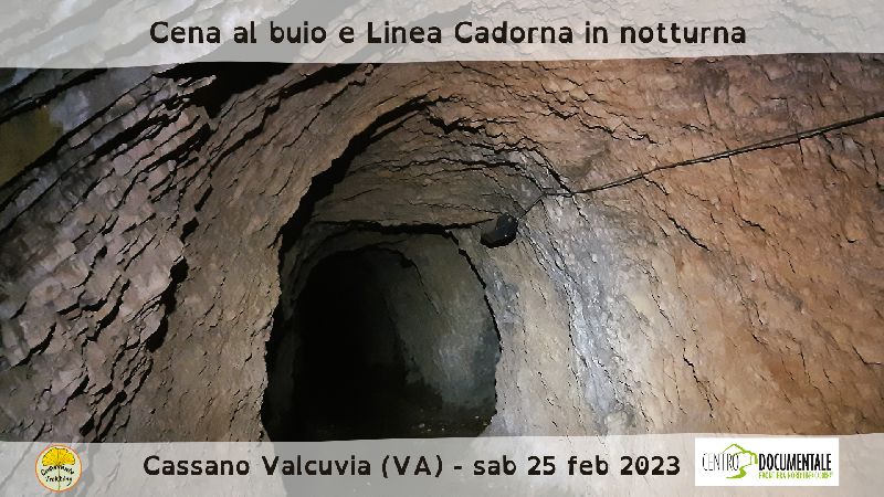 Cena al buio e Linea Cadorna in notturna a Cassano Valcuvia